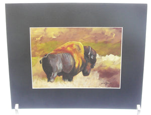 Print, Bull Bison on the Prairie