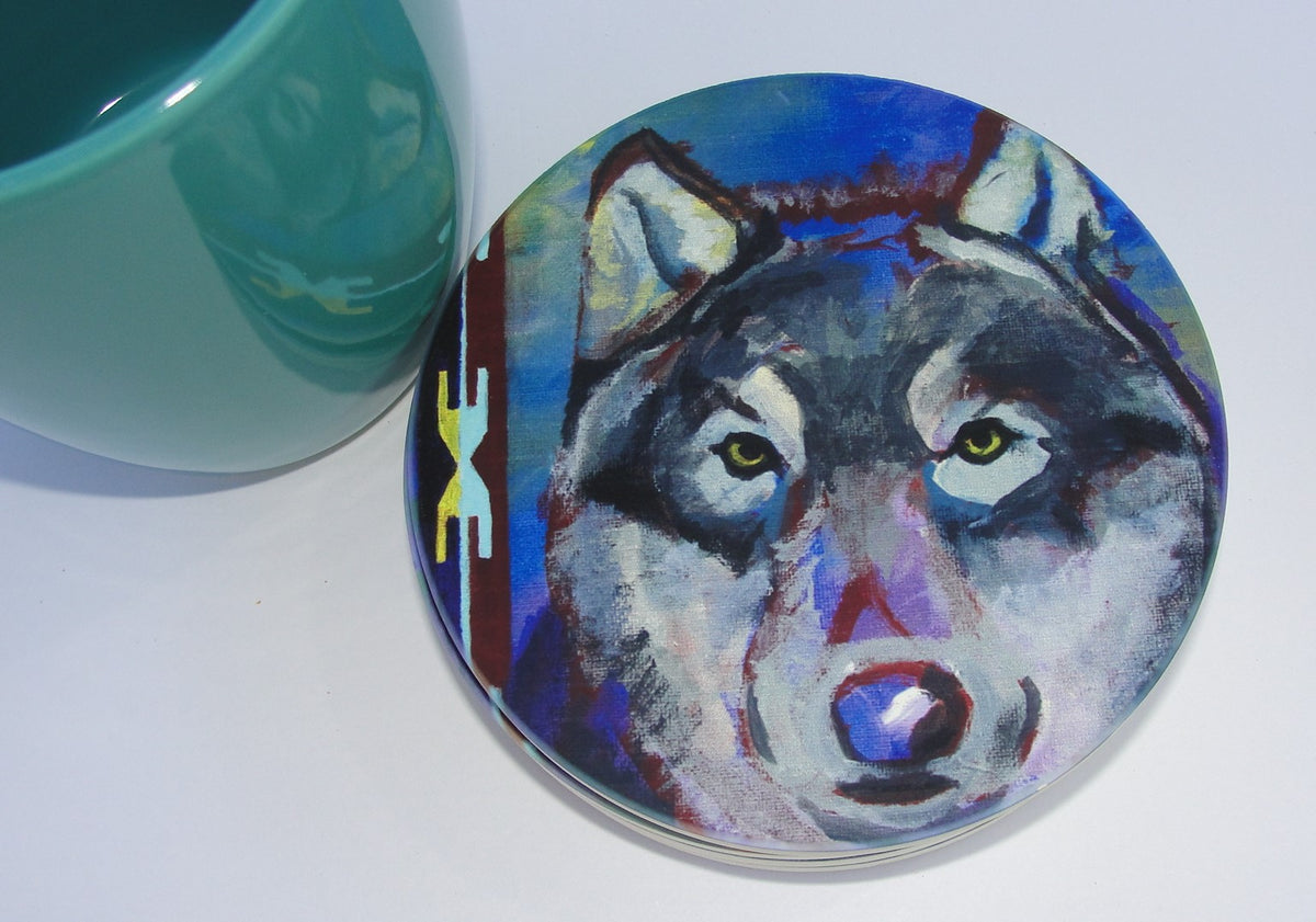 Coaster Gift Set, Ceramic, Animals of Osage County – Joe Don Brave Art