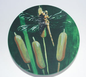 Coaster Gift Set, Ceramic, Dragonflies and Butterflies