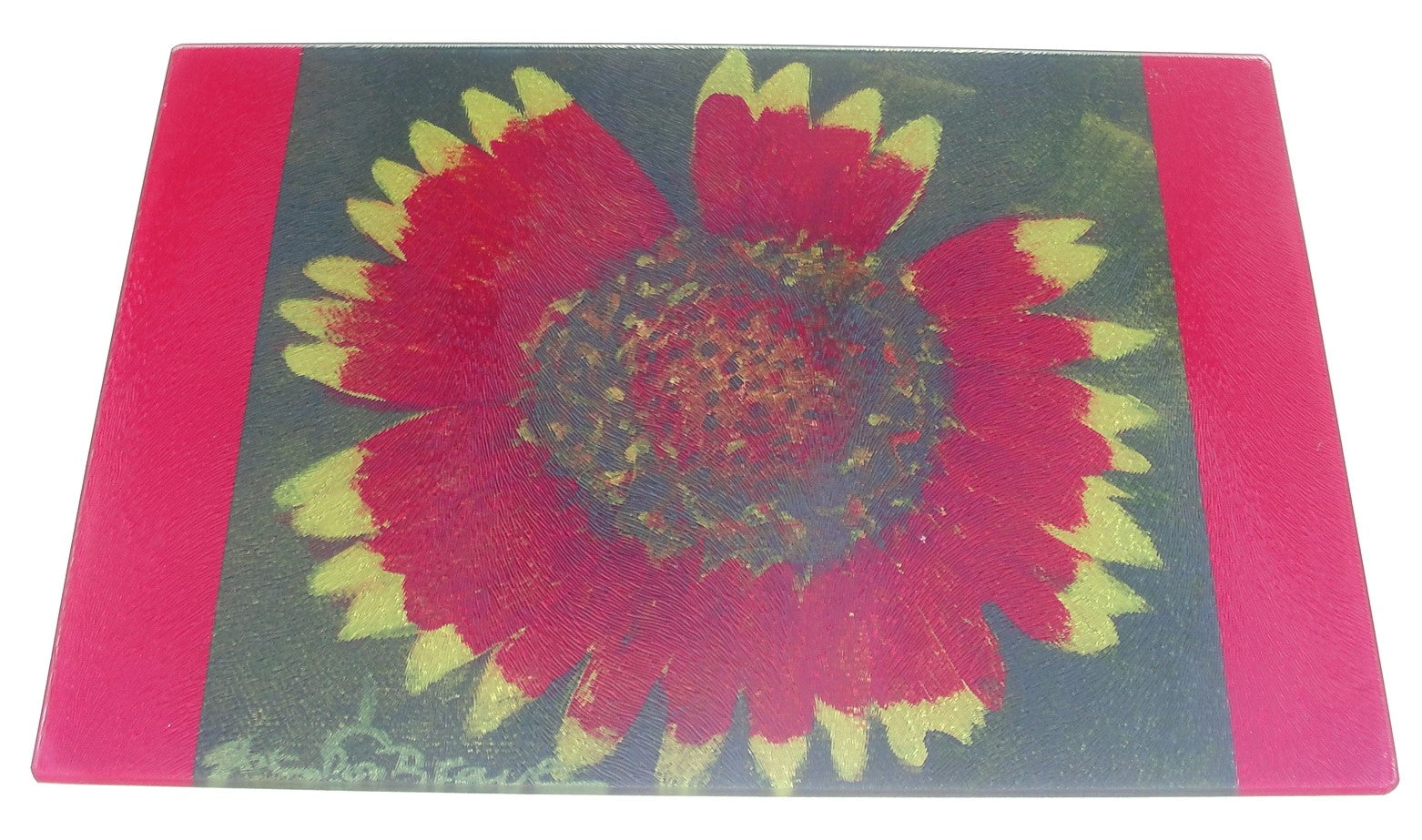 Cutting Board, Glass, Indian Blanket Flower; Gallardia