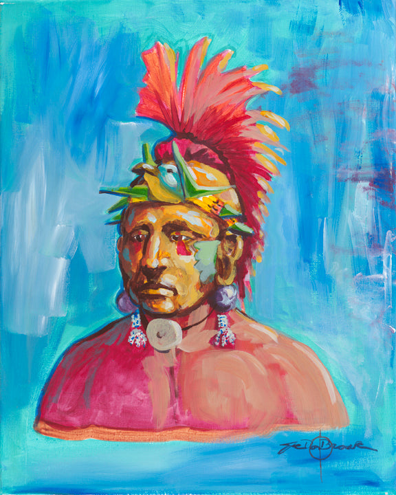 Original Painting; Osage Warrior circa 1804