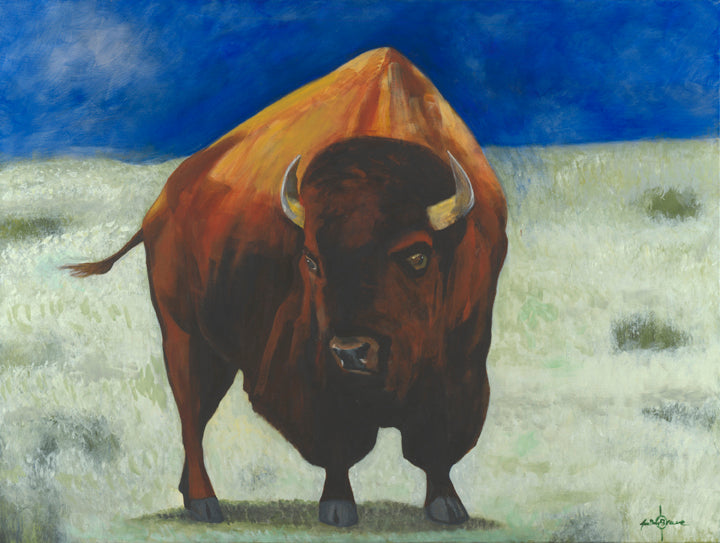 Original Painting; Portrait of a Bison