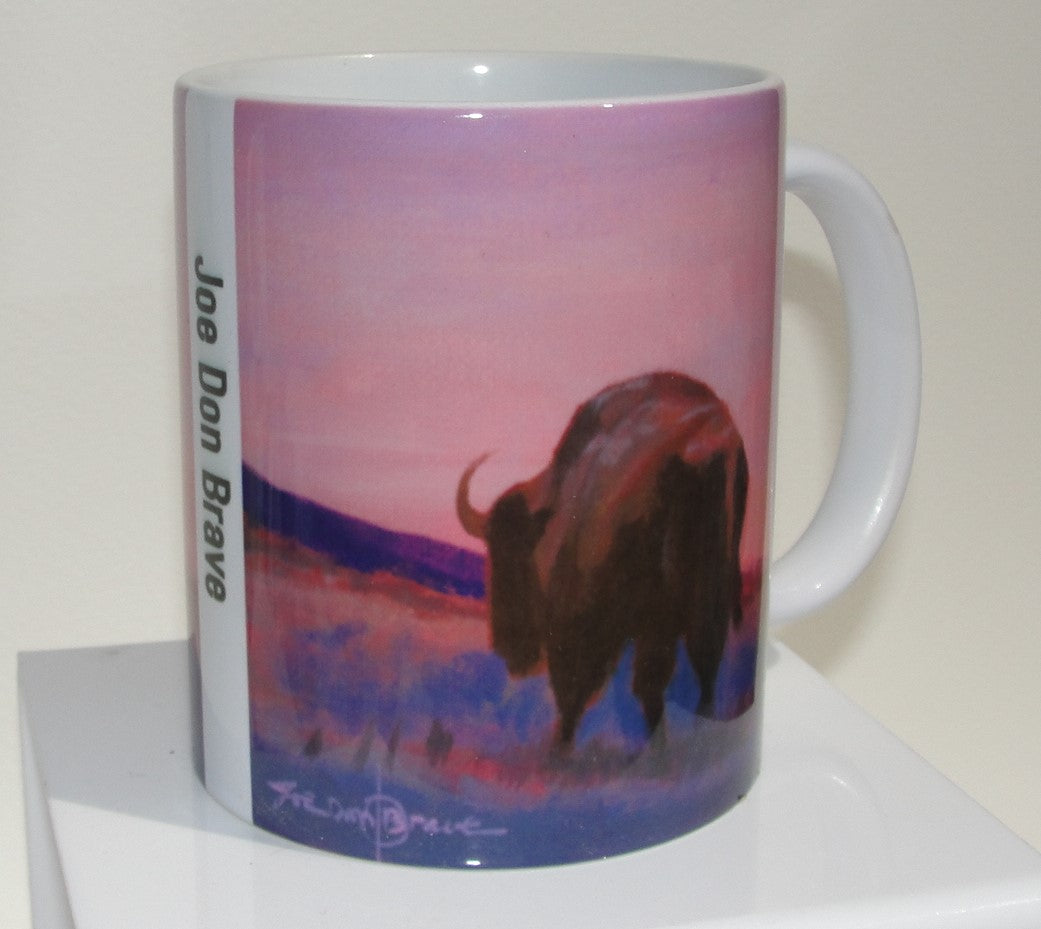 Mug, Bull Bison at Sunset