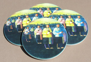 Coasters, Set of 4, Osage Lady Dancers 1