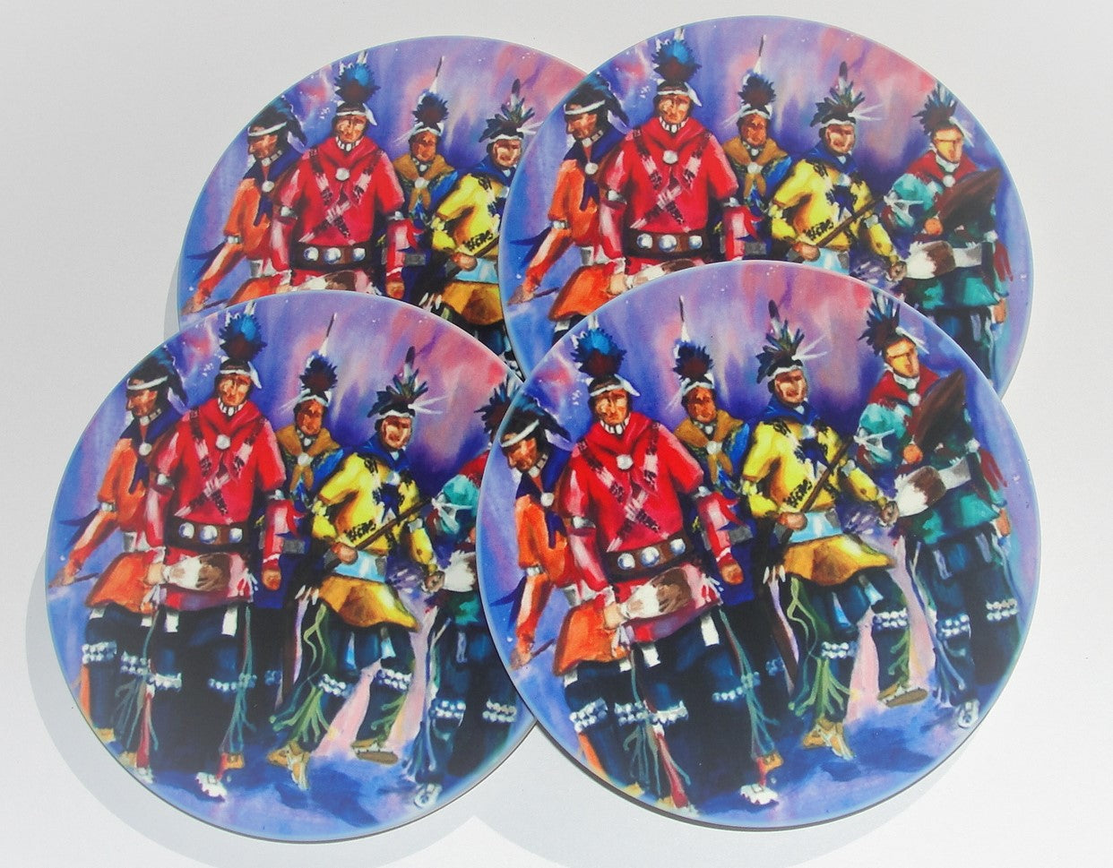 Coasters, Set of 4, 5 Straight Dancers