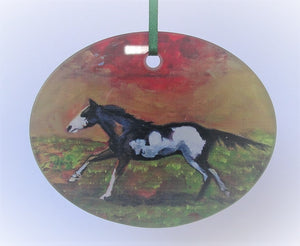 Ornament, Glass, Pony on the Prairie
