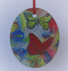 Ornament, Glass, Butterfly Study 1