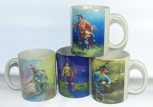 Mug Set on Sale! Selection of 4 Qty in 2 sizes; Osage Straight Dancer Mugs; Variety Pack