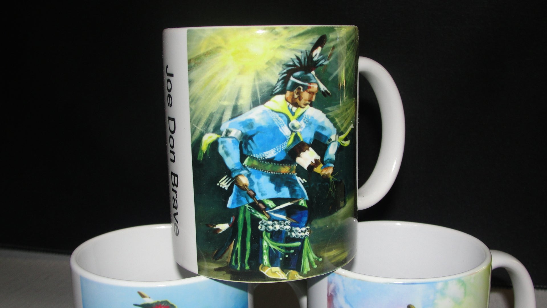 Mug Set on Sale! Selection of 4 Qty in 2 sizes; Osage Straight Dancer Mugs; Variety Pack