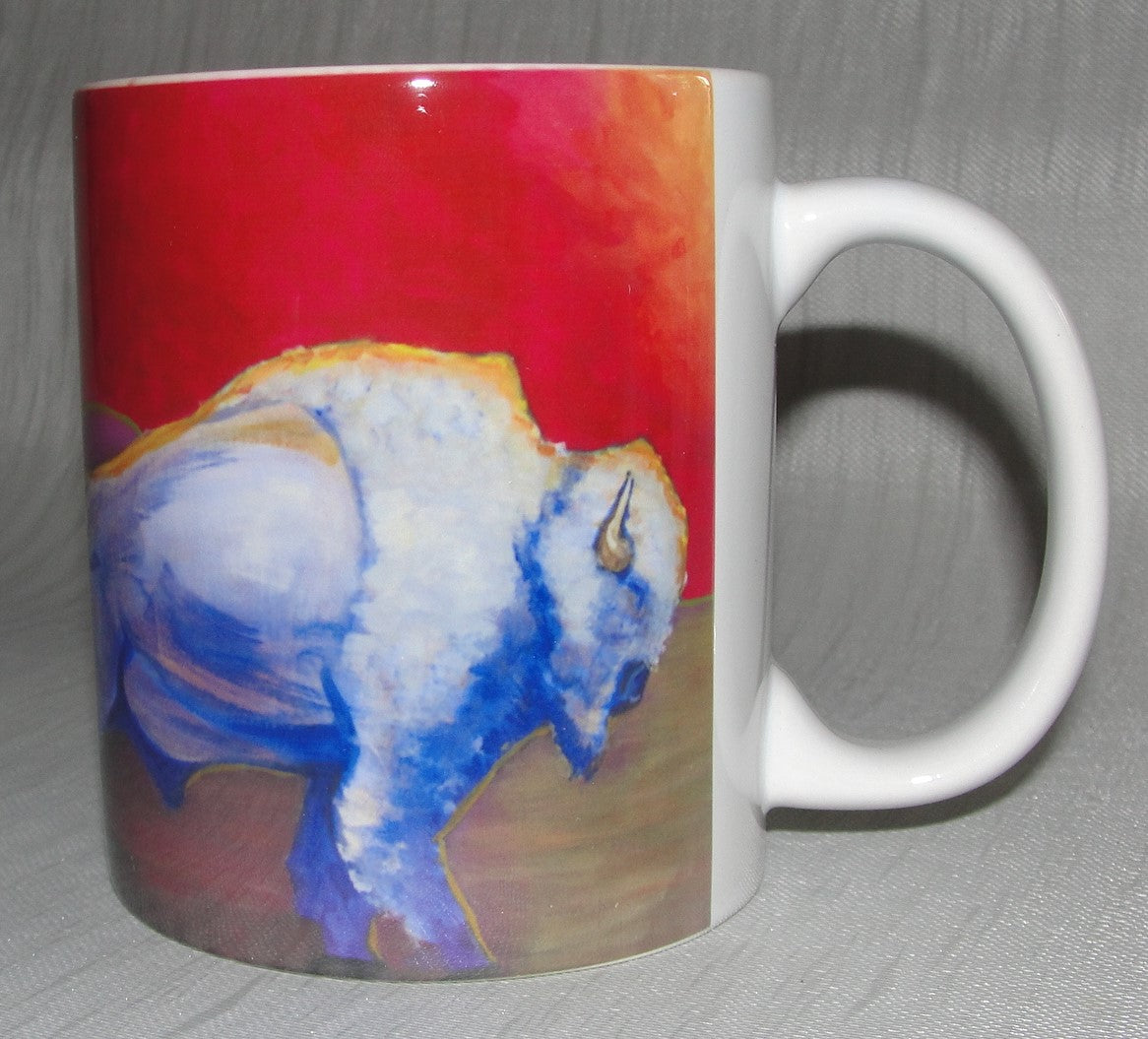 Mug; White Bison