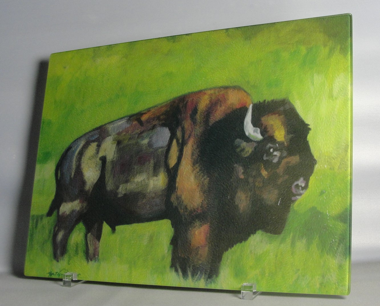 Cutting Board, Glass, Bull Bison (Buffalo),