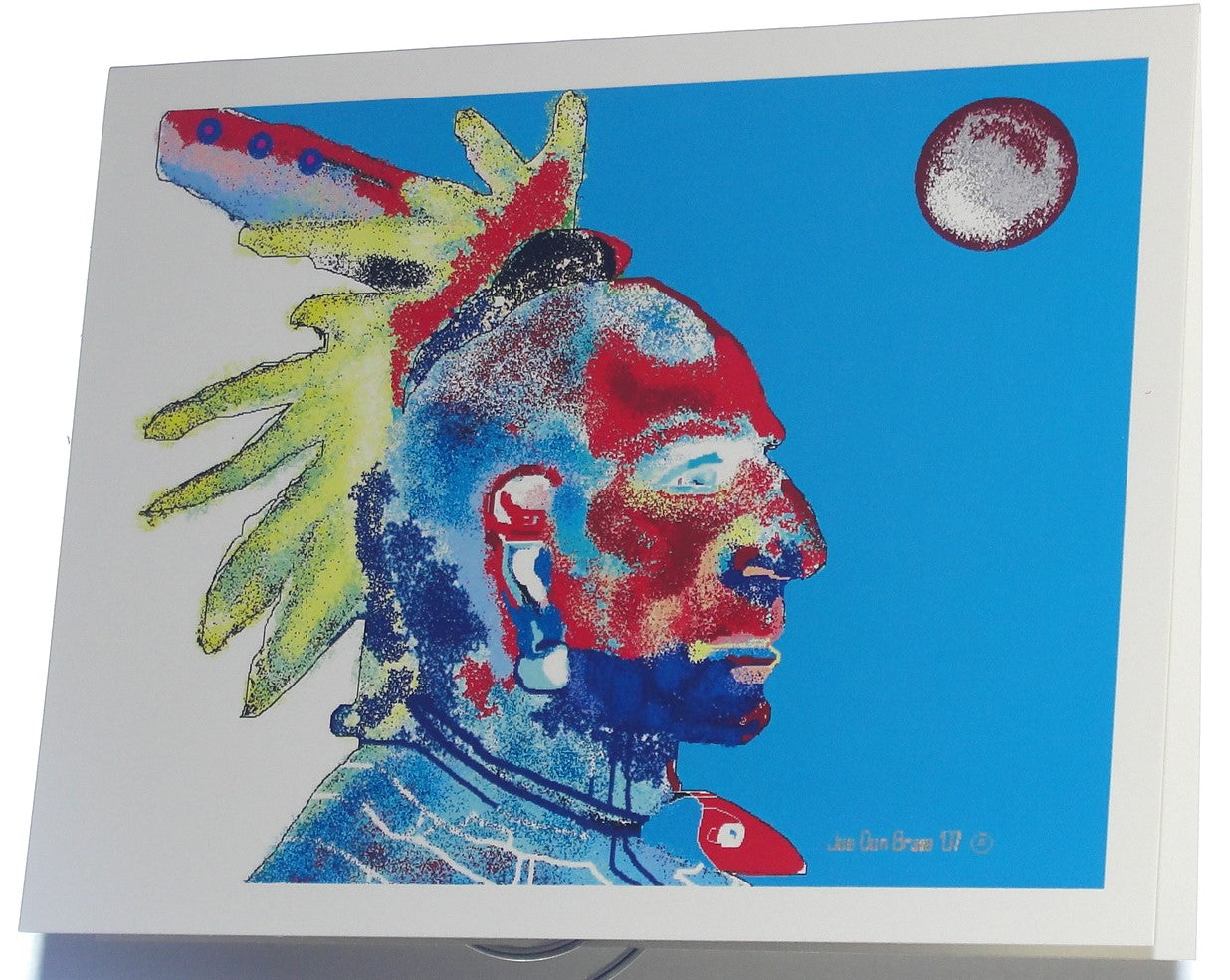 Note card, Osage Warrior of the Past