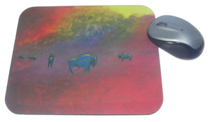 Mouse Pad, Summer Heat (Bison on the Prairie 2)