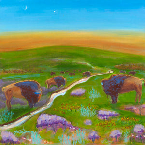 Original Painting; Dusk on The Prairie