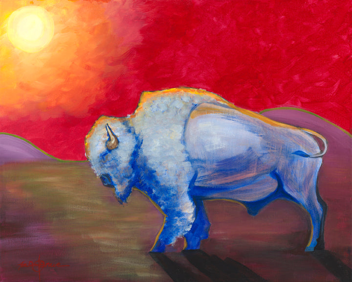 Note card, White Bison